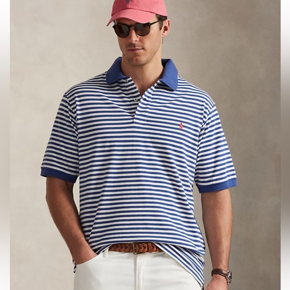 Polo Ralph Lauren Classic-Fit Striped Mesh Polo Shirt